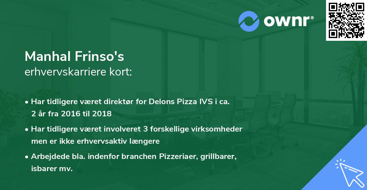 Manhal Frinso's erhvervskarriere kort