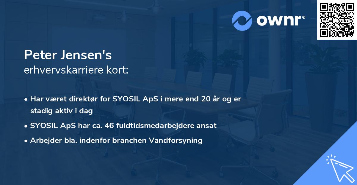 Peter Jensen's erhvervskarriere kort