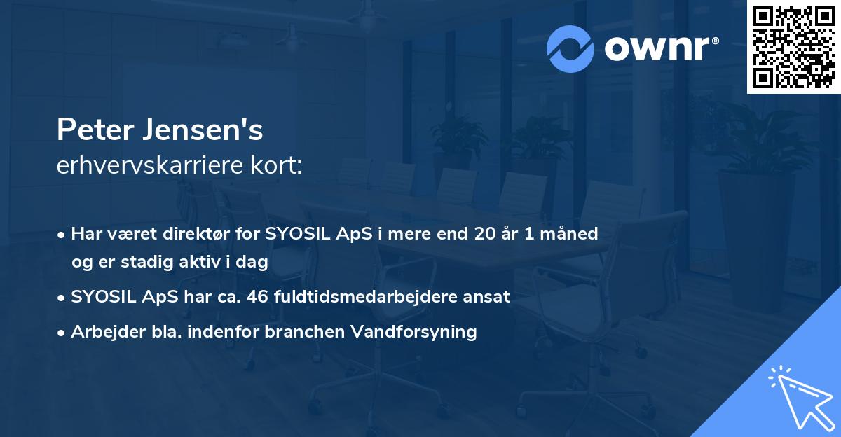 Peter Jensen's erhvervskarriere kort