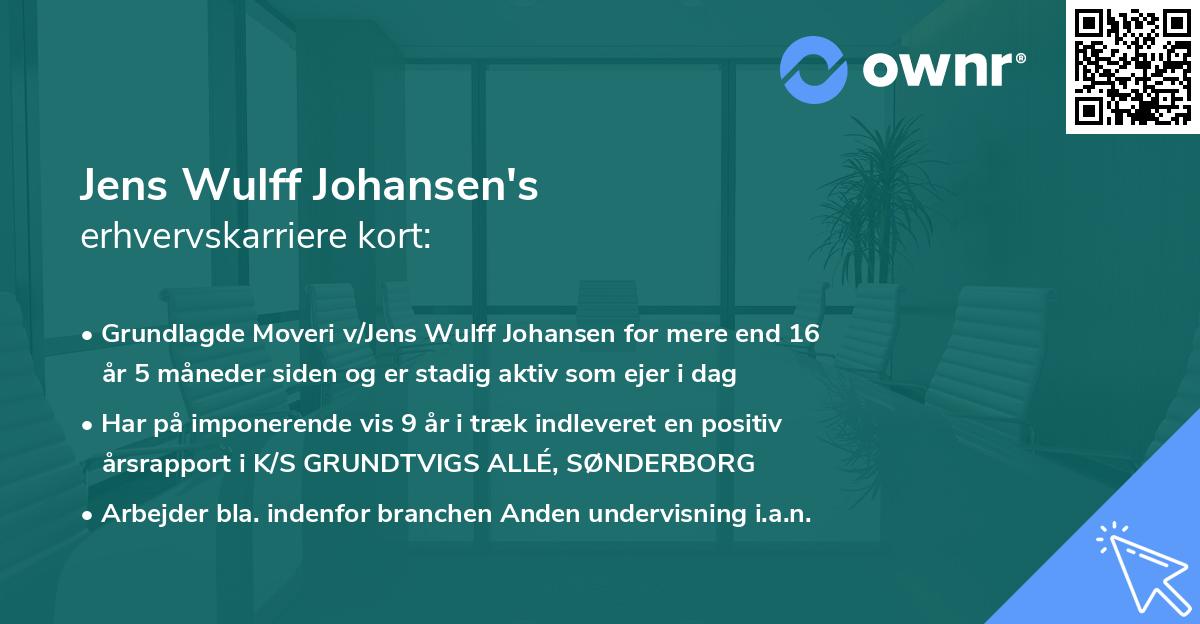 Jens Wulff Johansen's erhvervskarriere kort