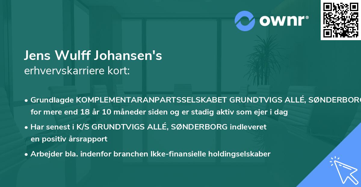 Jens Wulff Johansen's erhvervskarriere kort