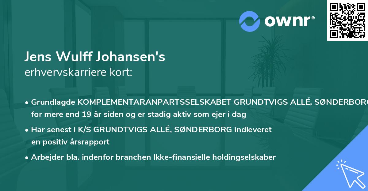 Jens Wulff Johansen's erhvervskarriere kort