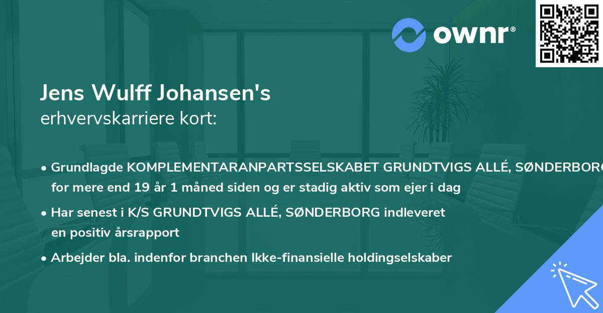Jens Wulff Johansen's erhvervskarriere kort