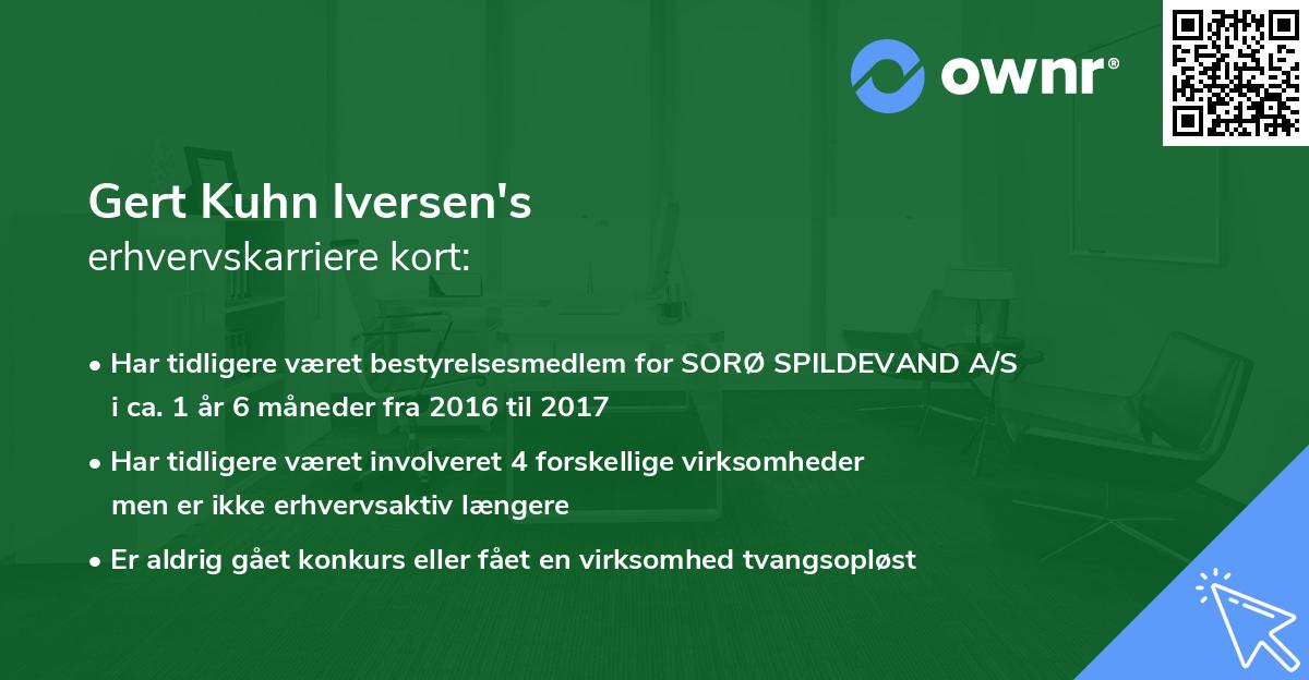 Gert Kuhn Iversen's erhvervskarriere kort