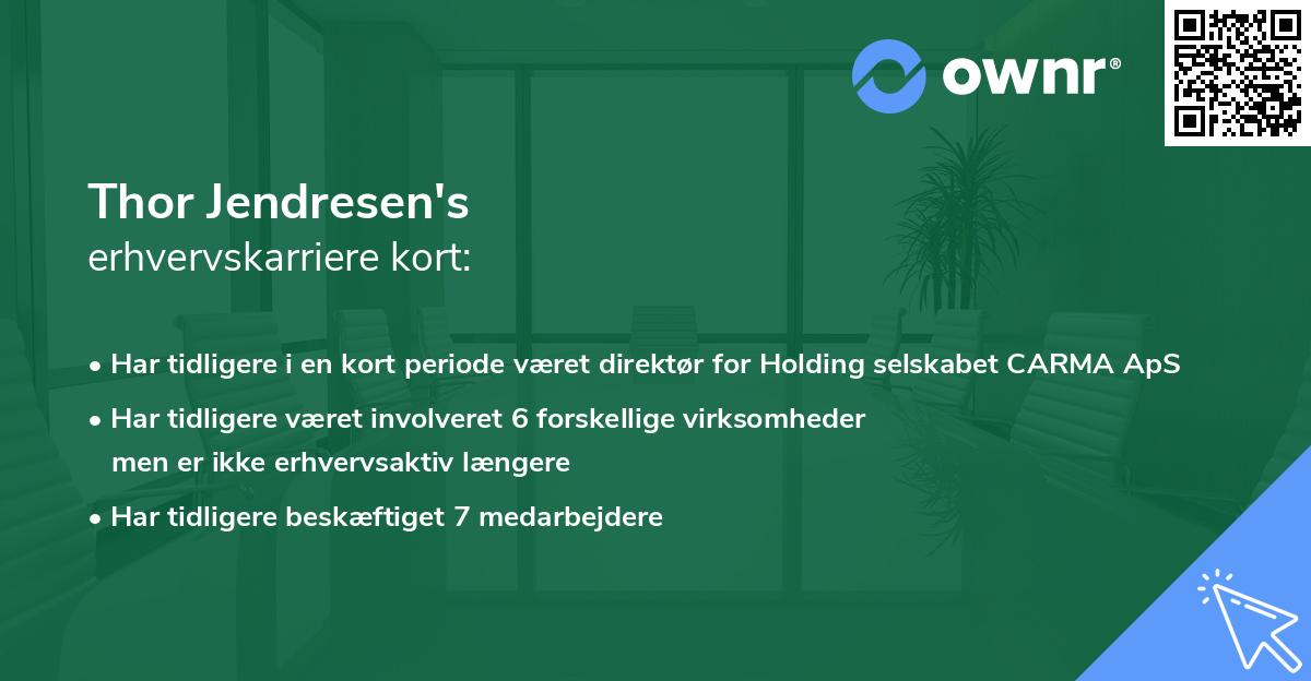 Thor Jendresen's erhvervskarriere kort