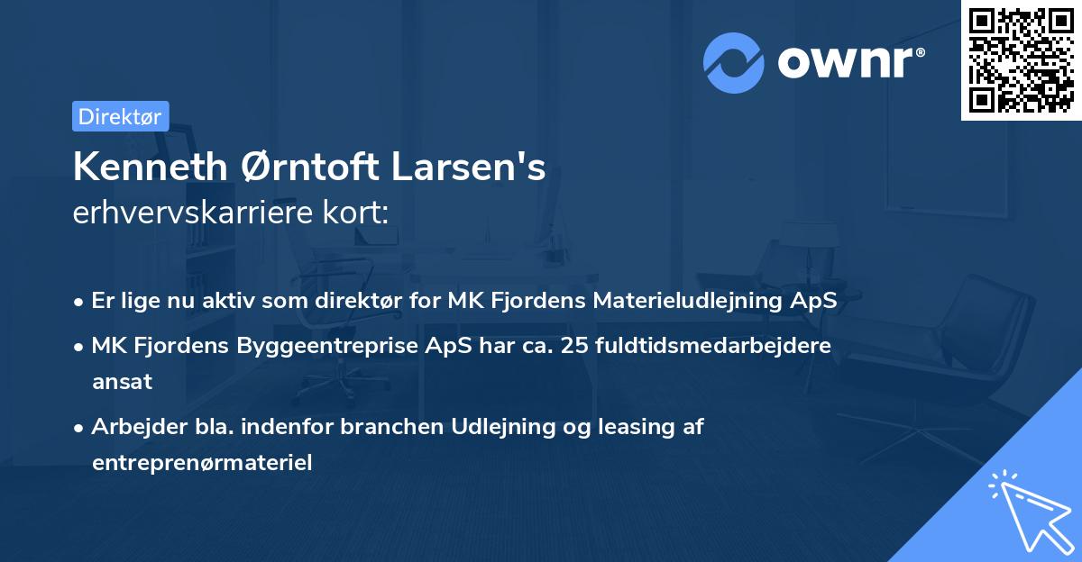 Kenneth Ørntoft Larsen's erhvervskarriere kort