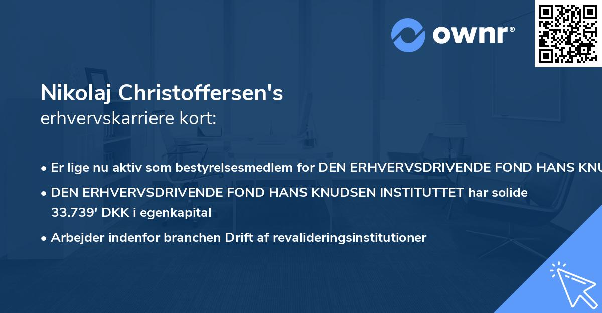 Nikolaj Christoffersen's erhvervskarriere kort