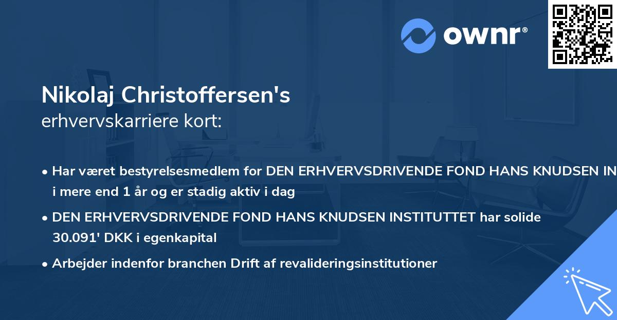 Nikolaj Christoffersen's erhvervskarriere kort
