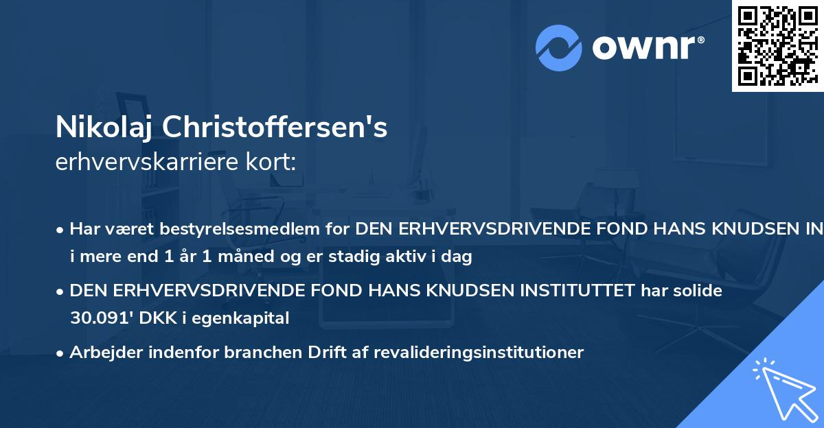 Nikolaj Christoffersen's erhvervskarriere kort