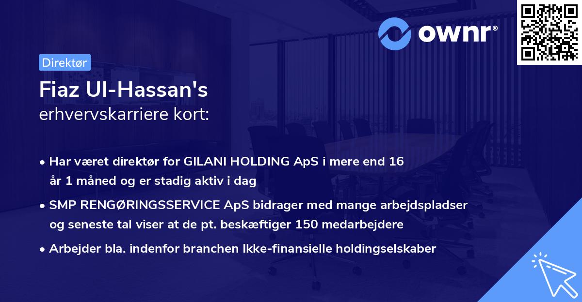 Fiaz Ul-Hassan's erhvervskarriere kort