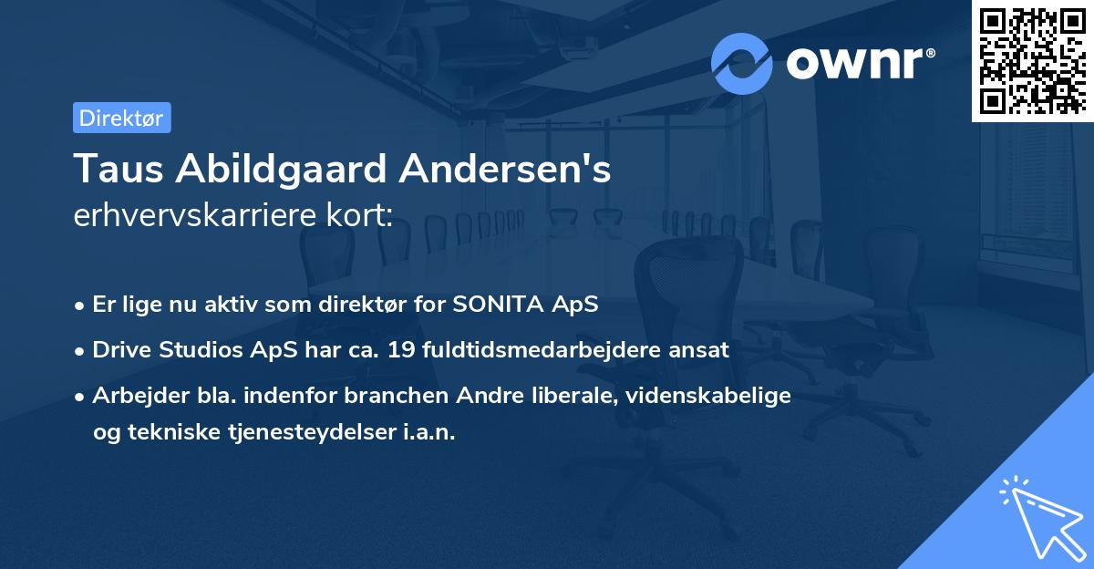 Taus Abildgaard Andersen's erhvervskarriere kort
