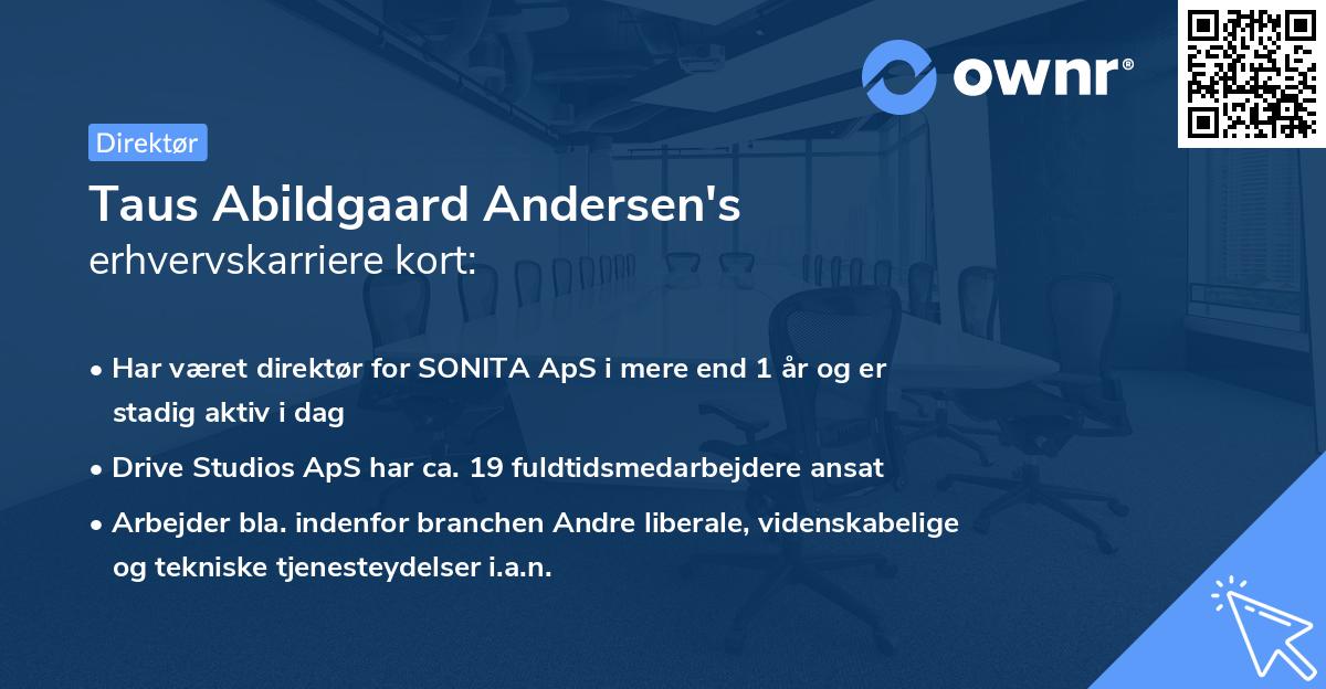 Taus Abildgaard Andersen's erhvervskarriere kort