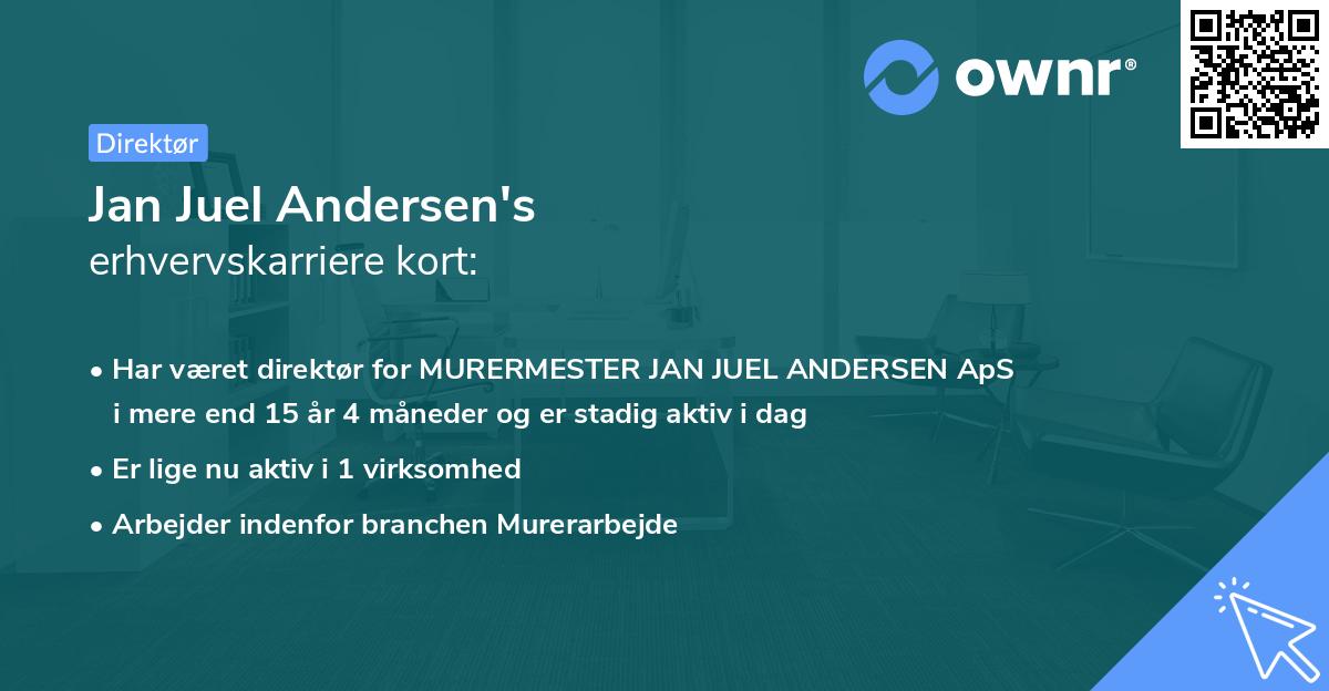 Jan Juel Andersen's erhvervskarriere kort