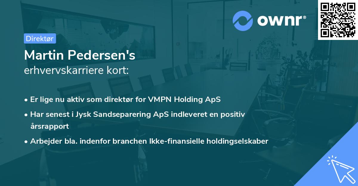 Martin Pedersen's erhvervskarriere kort
