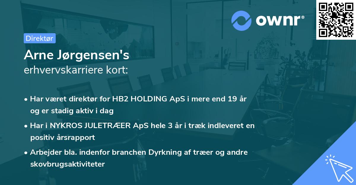 Arne Jørgensen's erhvervskarriere kort