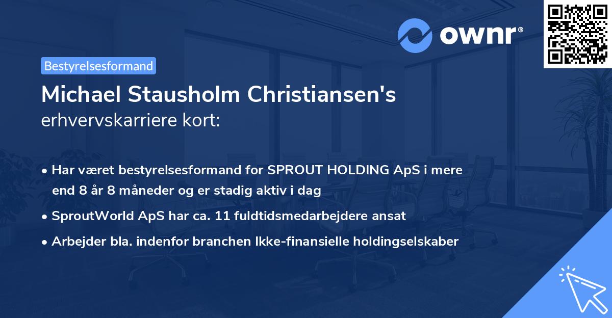 Michael Stausholm Christiansen's erhvervskarriere kort