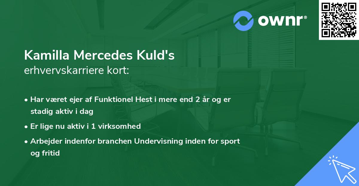 Kamilla Mercedes Kuld's erhvervskarriere kort