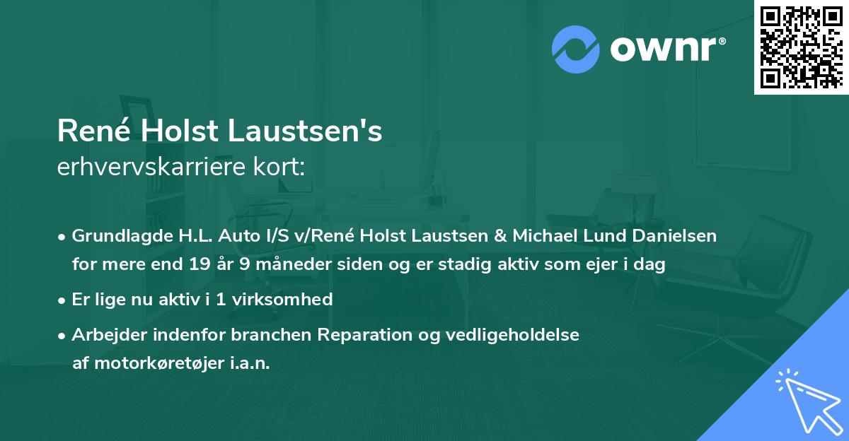 René Holst Laustsen's erhvervskarriere kort