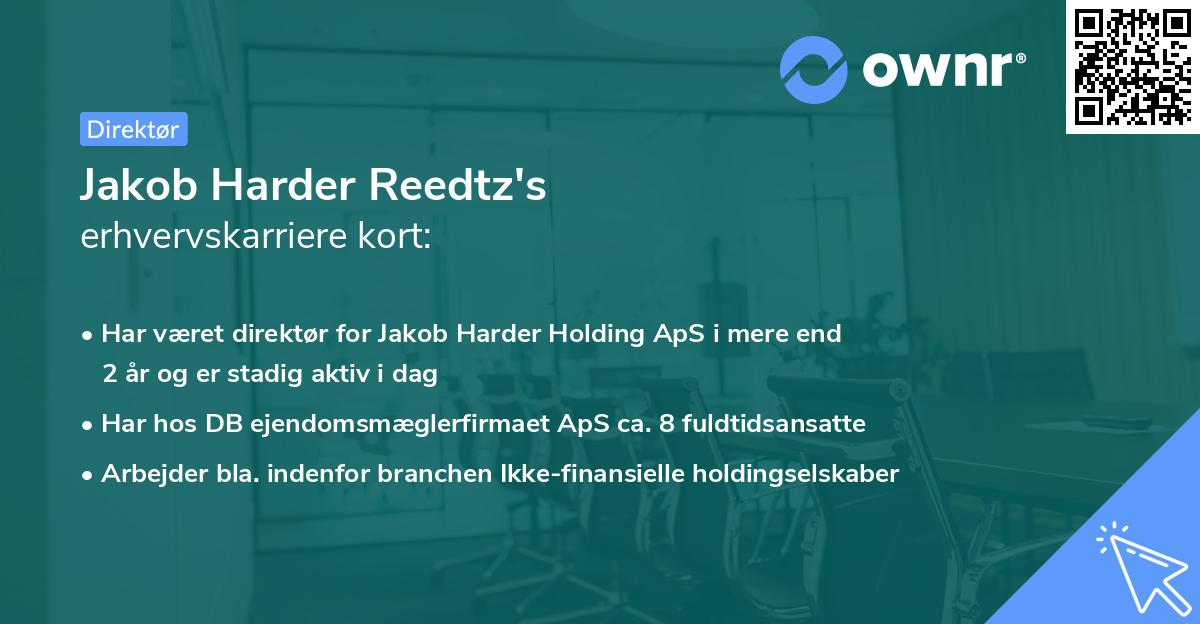 Jakob Harder Reedtz's erhvervskarriere kort