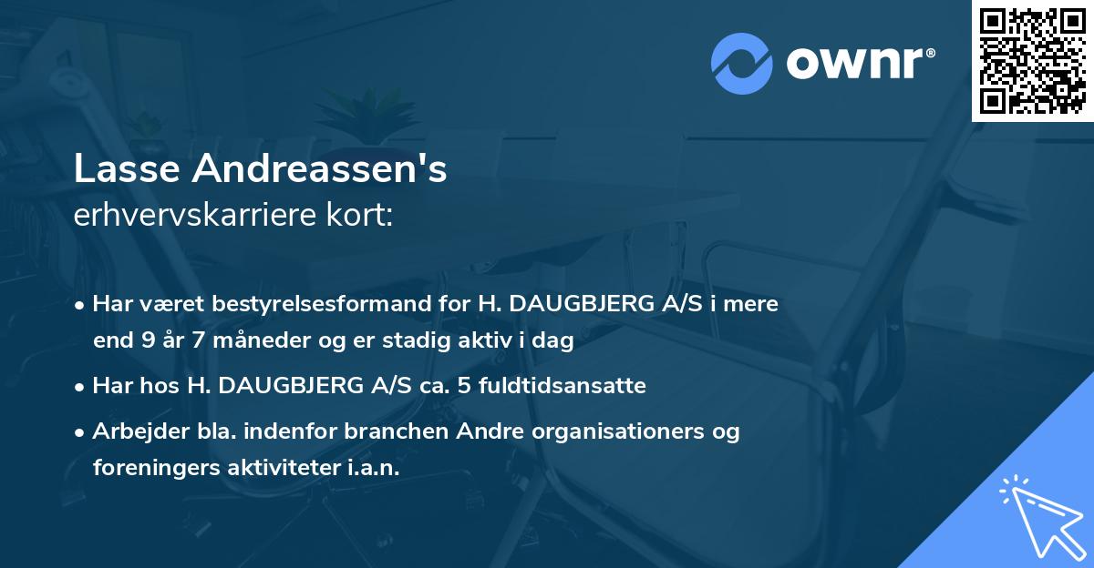 Lasse Andreassen's erhvervskarriere kort