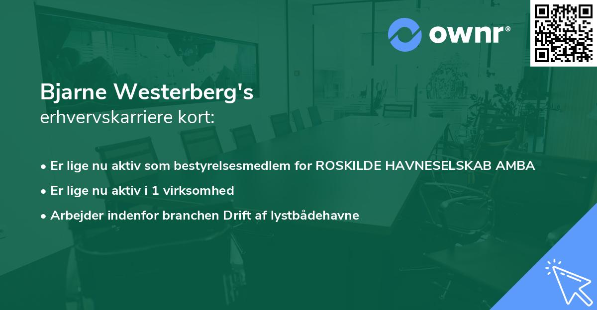 Bjarne Westerberg's erhvervskarriere kort