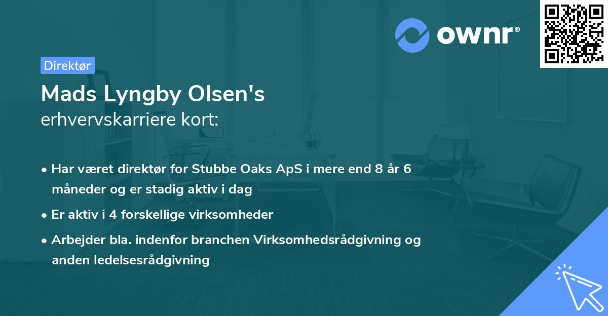 Mads Lyngby Olsen's erhvervskarriere kort