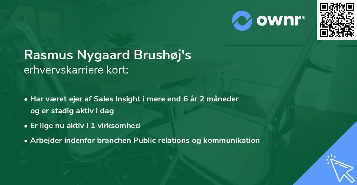 Rasmus Nygaard Brushøj's erhvervskarriere kort