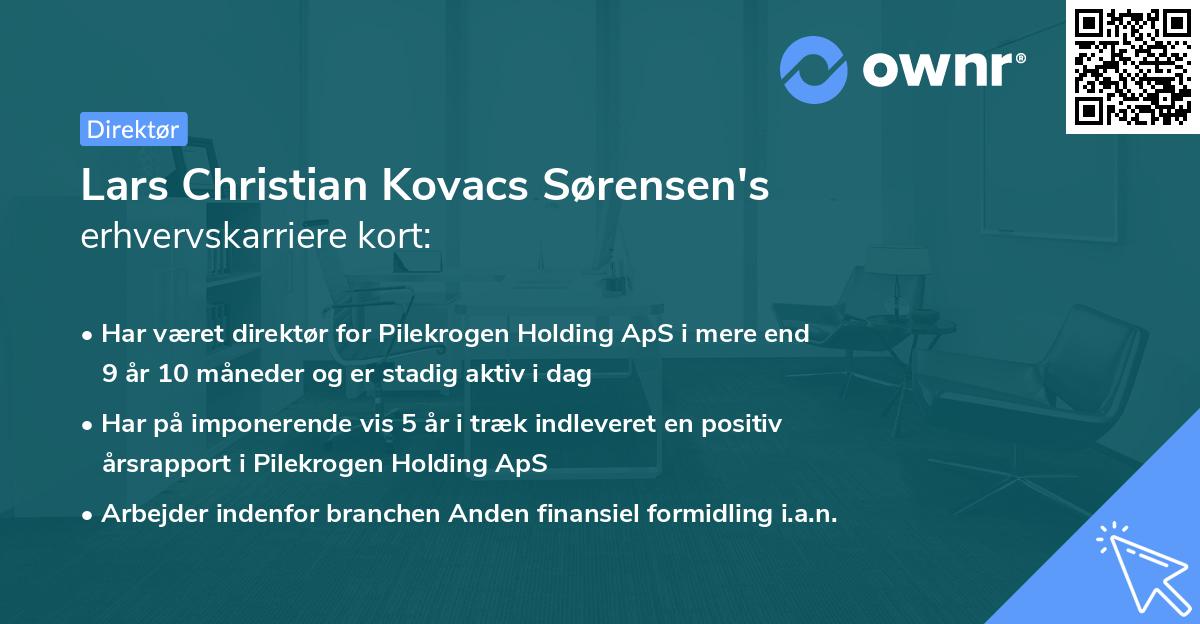 Lars Christian Kovacs Sørensen's erhvervskarriere kort