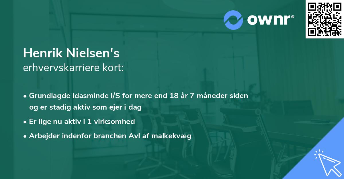 Henrik Nielsen's erhvervskarriere kort