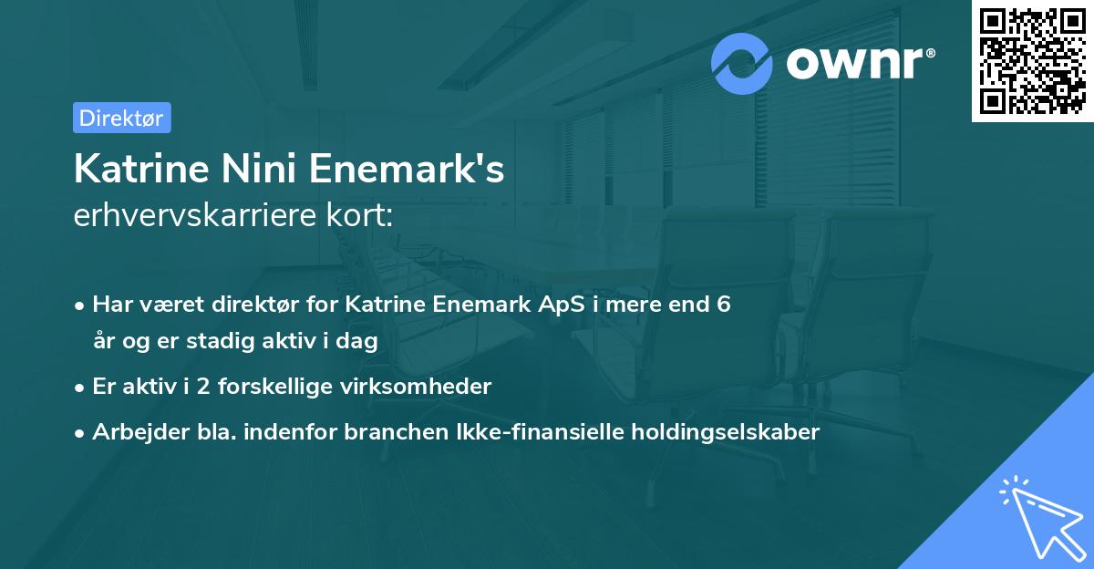 Katrine Nini Enemark's erhvervskarriere kort