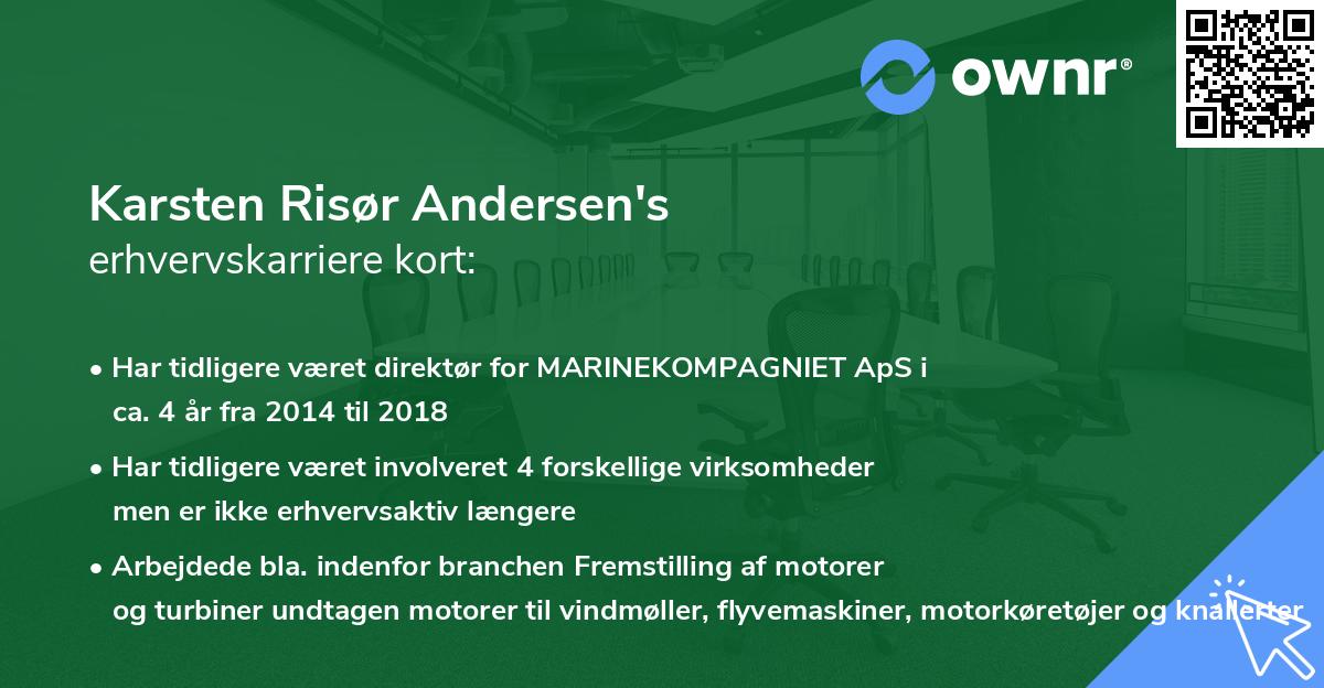 Karsten Risør Andersen's erhvervskarriere kort