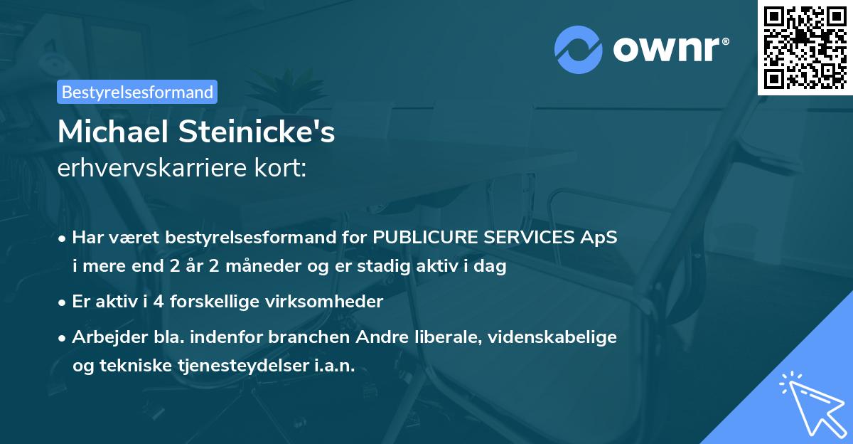 Michael Steinicke's erhvervskarriere kort