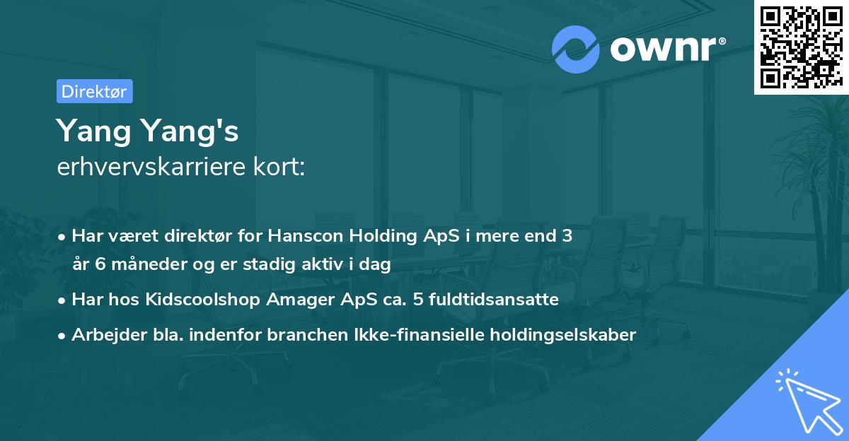 Yang Yang's erhvervskarriere kort