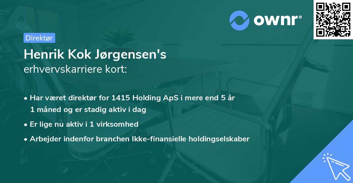 Henrik Kok Jørgensen's erhvervskarriere kort