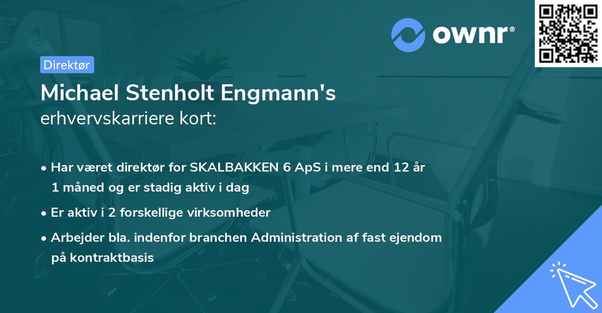 Michael Stenholt Engmann's erhvervskarriere kort