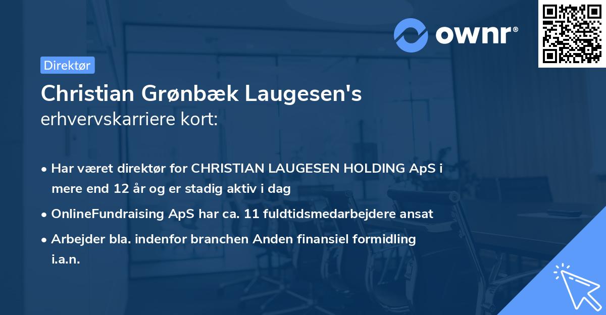 Christian Grønbæk Laugesen's erhvervskarriere kort