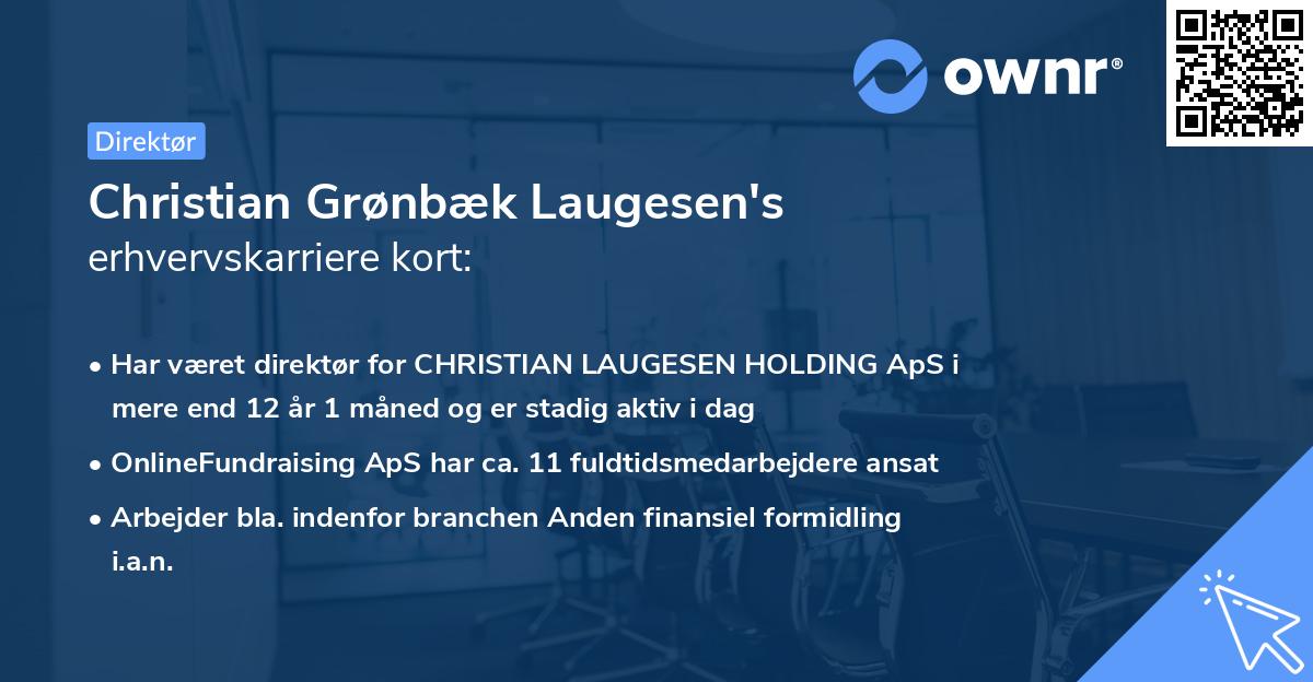 Christian Grønbæk Laugesen's erhvervskarriere kort