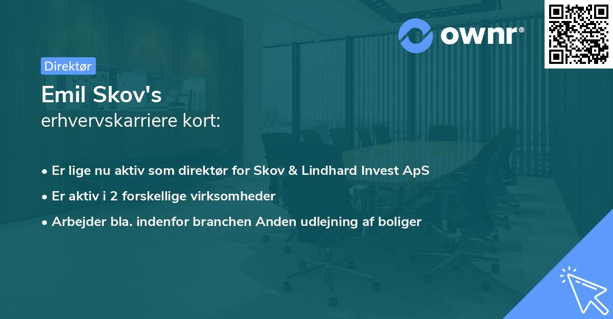 Emil Skov's erhvervskarriere kort