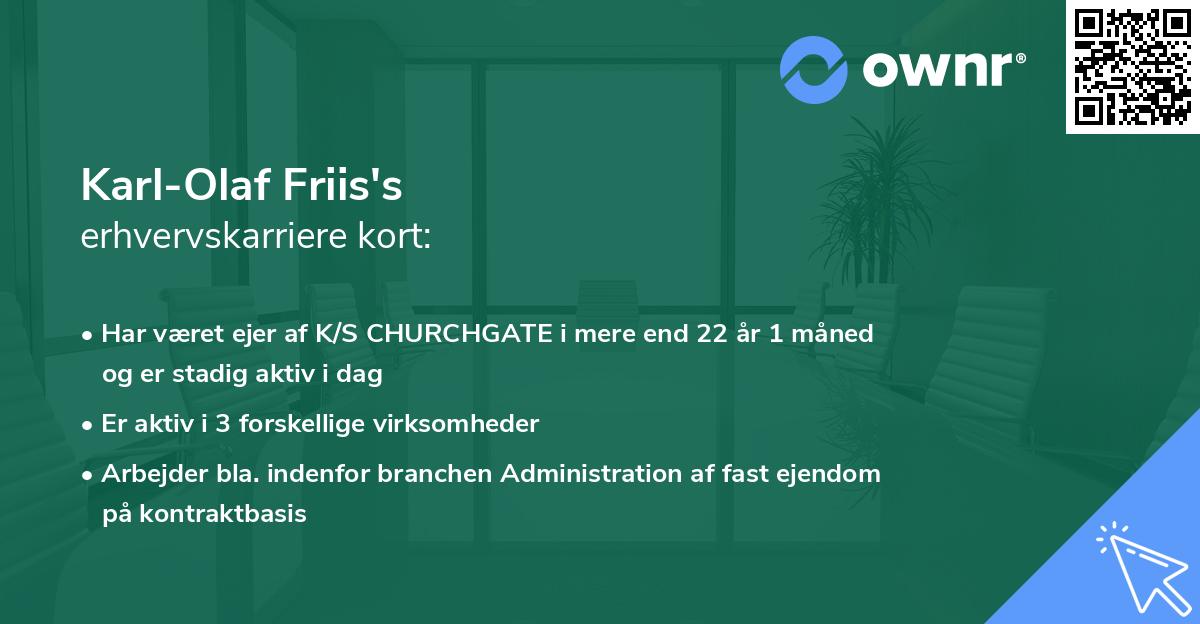 Karl-Olaf Friis's erhvervskarriere kort