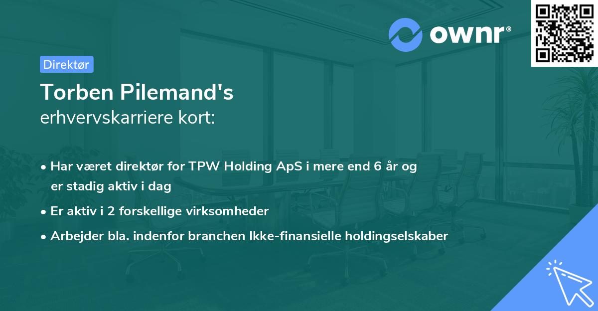 Torben Pilemand's erhvervskarriere kort