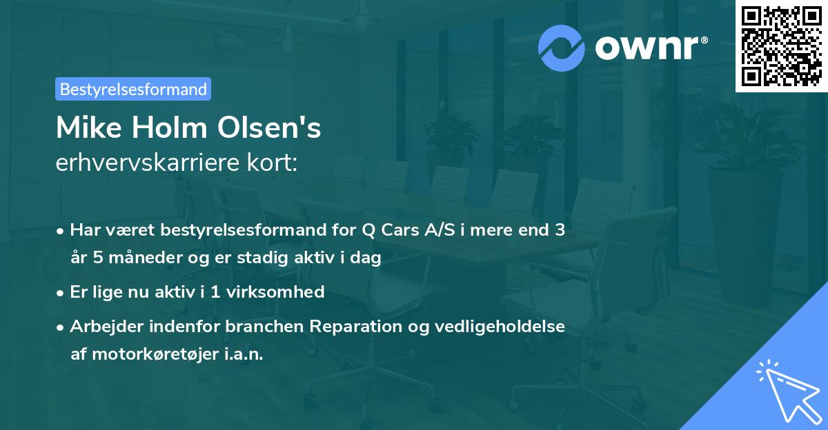 Mike Holm Olsen's erhvervskarriere kort