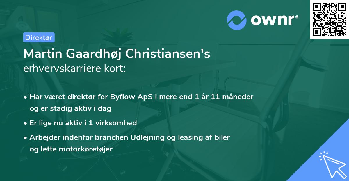 Martin Gaardhøj Christiansen's erhvervskarriere kort