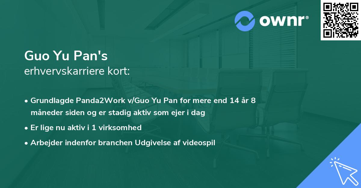 Guo Yu Pan's erhvervskarriere kort