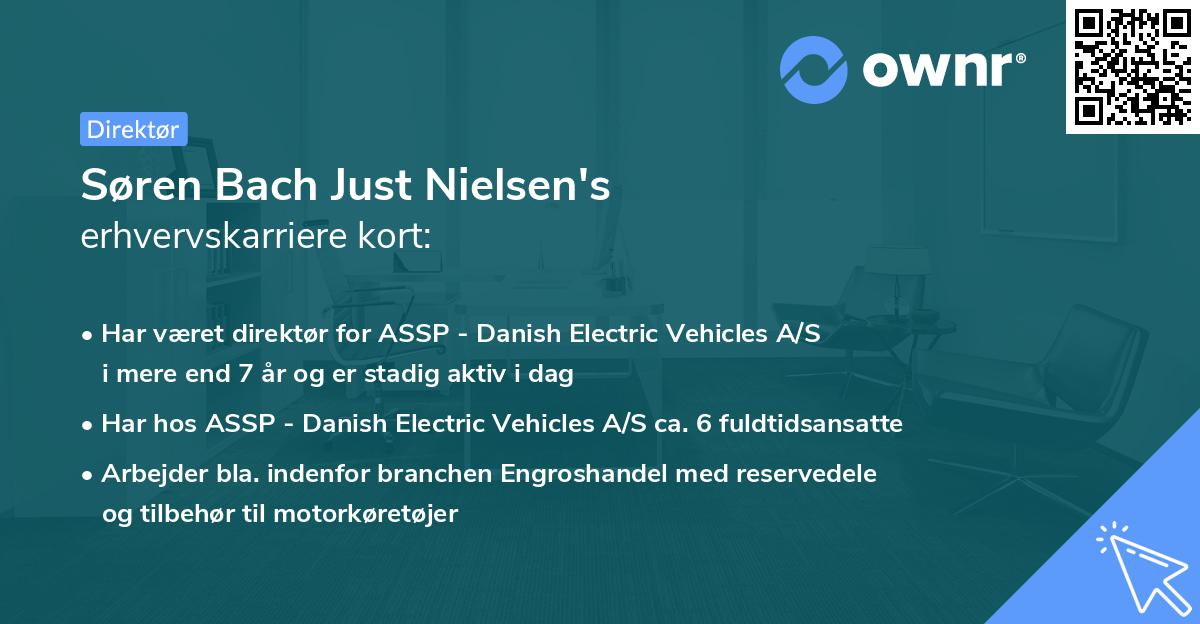 Søren Bach Just Nielsen's erhvervskarriere kort