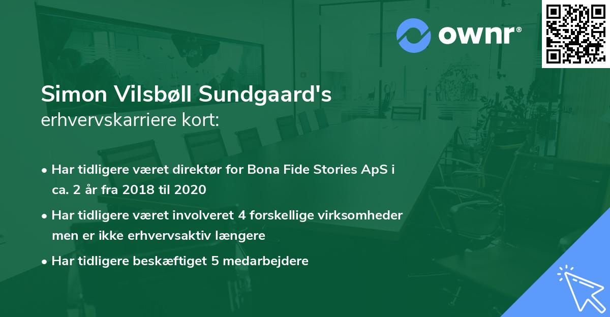Simon Vilsbøll Sundgaard's erhvervskarriere kort