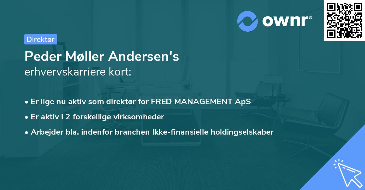 Peder Møller Andersen's erhvervskarriere kort