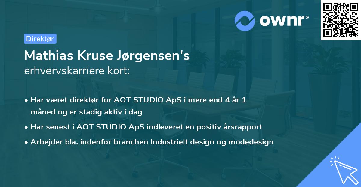 Mathias Kruse Jørgensen's erhvervskarriere kort