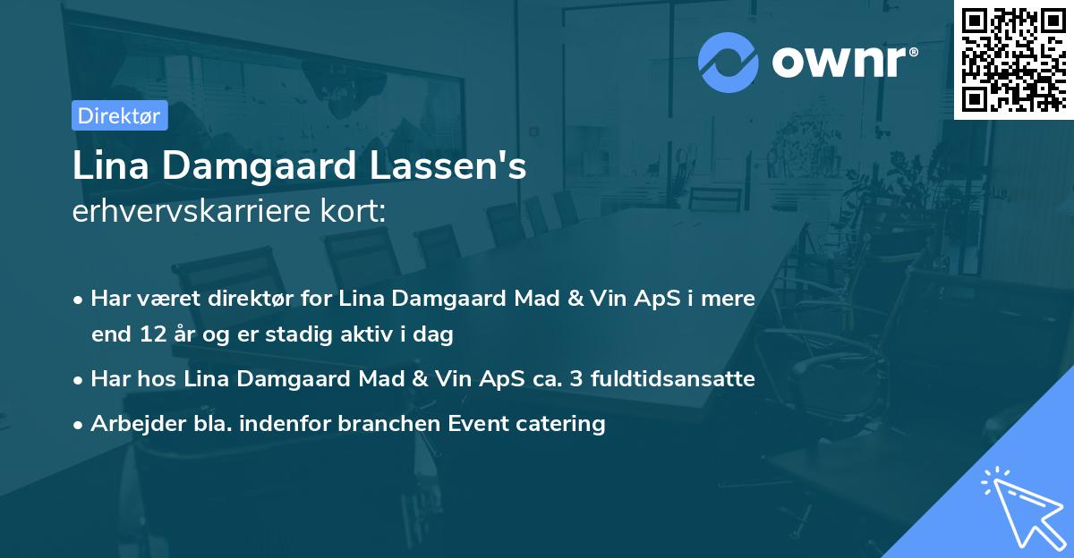 Lina Damgaard Lassen's erhvervskarriere kort