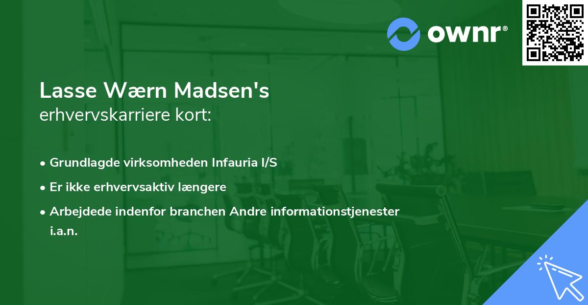 Lasse Wærn Madsen's erhvervskarriere kort