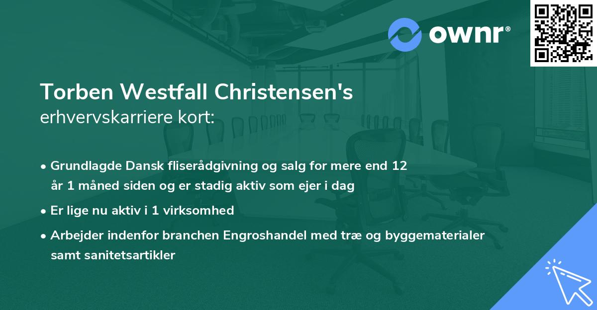 Torben Westfall Christensen's erhvervskarriere kort